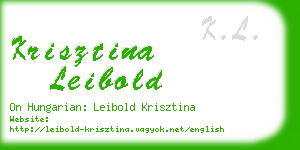 krisztina leibold business card
